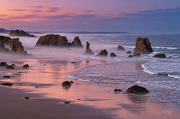 Twilight at the Sea Stacks